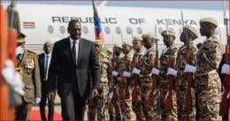 President William Ruto arrives in Windhoek on Saturday, February 24.